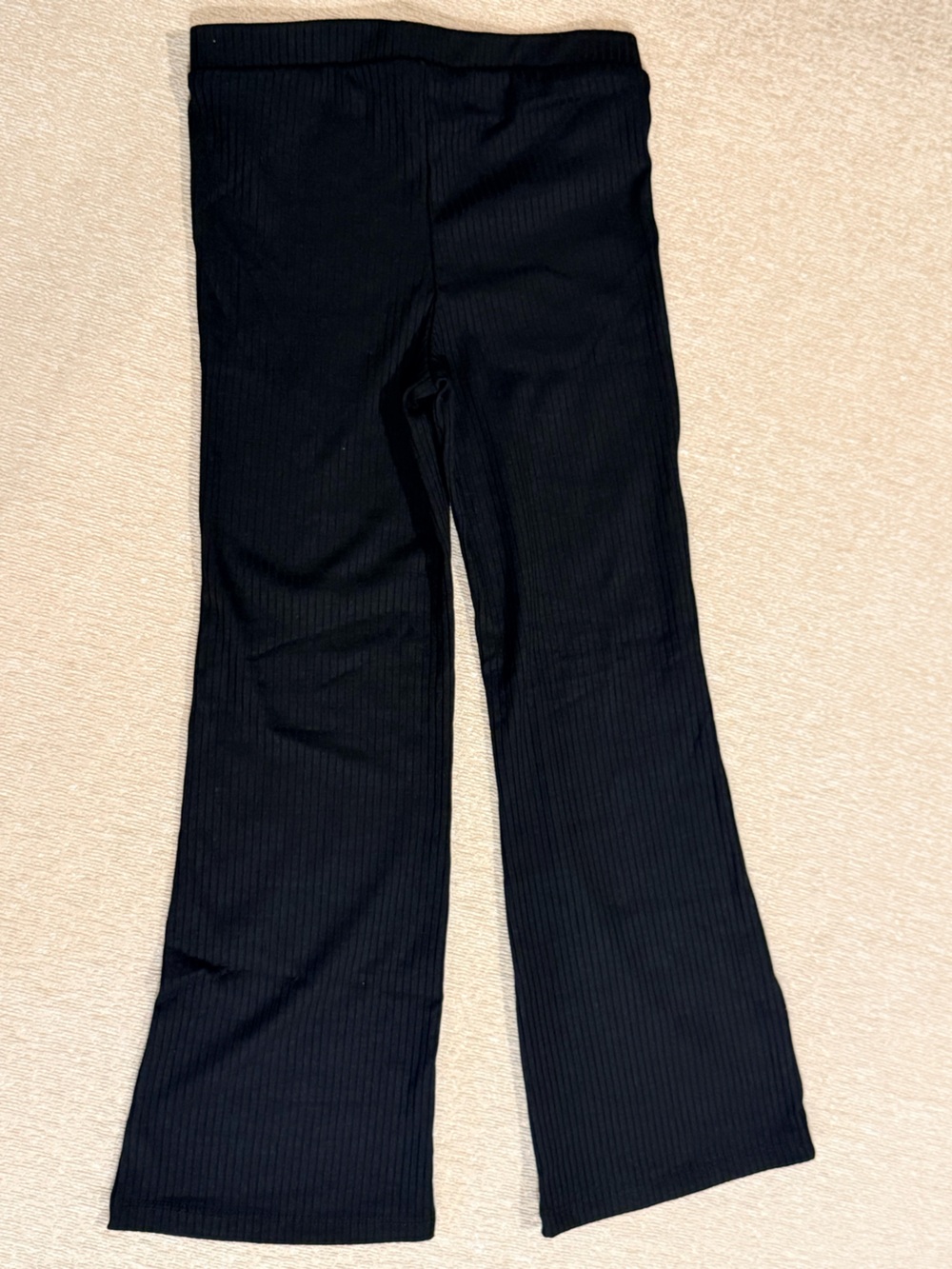 H&M Black Ribbed Wide-Leg Pants - Picture 2 of 4
